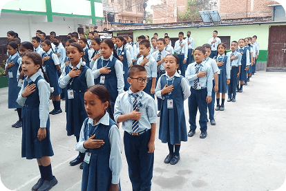 Students participating in an activity